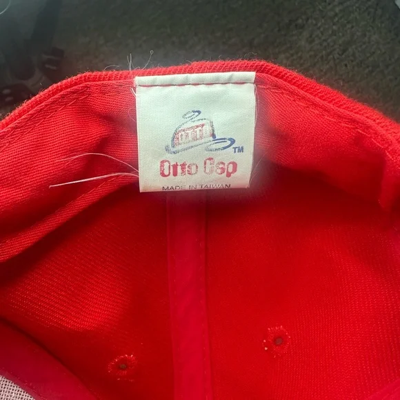 Otto Cap Red Adjustable Snapback Hat Men Harrier Flight Test China Lake - Picture 3 of 4